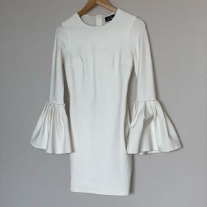 NWOT/Never Worn White statement sleeve dress